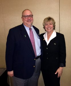 Dr. Benjamin Evans, president-elect of NJSNA (left) and Cynthia Clark, PhD, RN, ANEF, FAAN at the Institute for Nursing Research Dinner at the 114th Annual Convention