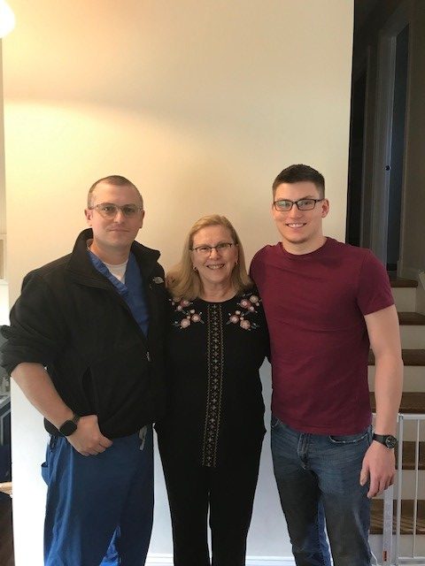 I am so proud to be the first nurse in my  family but not the  last! My two sons are also nurses- two generations  of nurses!  I couldn't be prouder!!

From your left to right  Daniel Marino MSN, RN, CCRN-K  (Region 4 Member at Large Mercer and Bucks Counties) ,  Maureen Clark-Gallagher MS, RN (President Region 4), and Michael Gallagher BSN, RN (Region 4 member) 